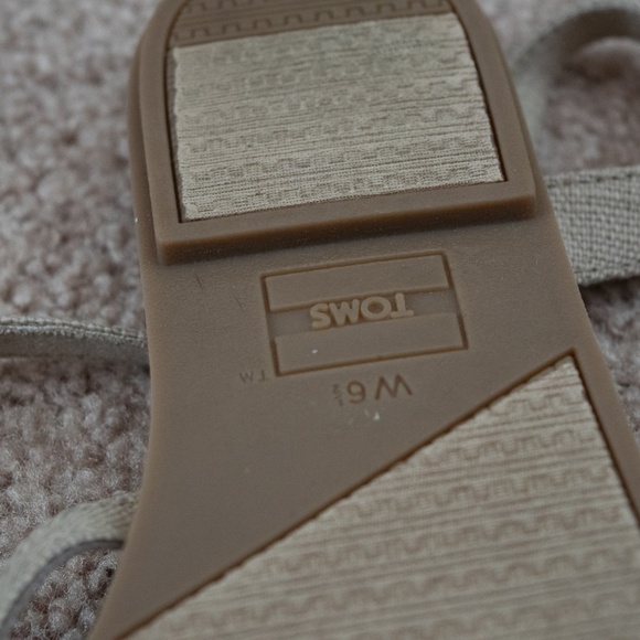 Toms Beige Canvas Lexie Sandals - Picture 5 of 5